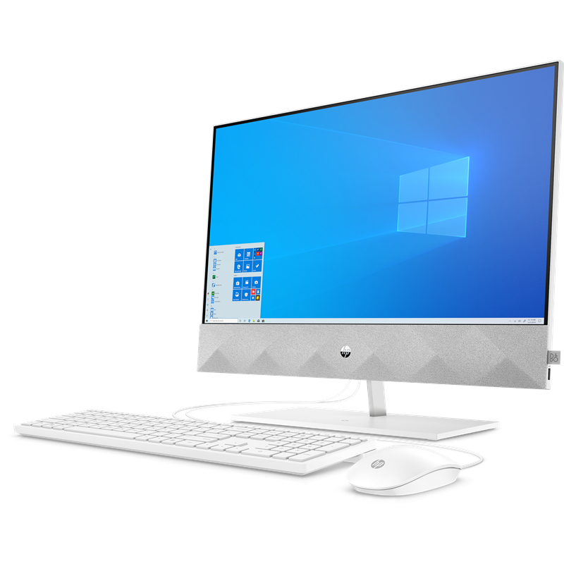 Моноблок HP Pavilion 24-k0013ur (14Q34EA#ACB) 23.8"(1920x1080)/Intel Core i3 10300T(3Ghz)/4096Mb/256SSDGb/noDVD/Int:Intel Internal Graphics /Cam/WiFi/war 1y/White/WinHome + RU kbd — фото 2