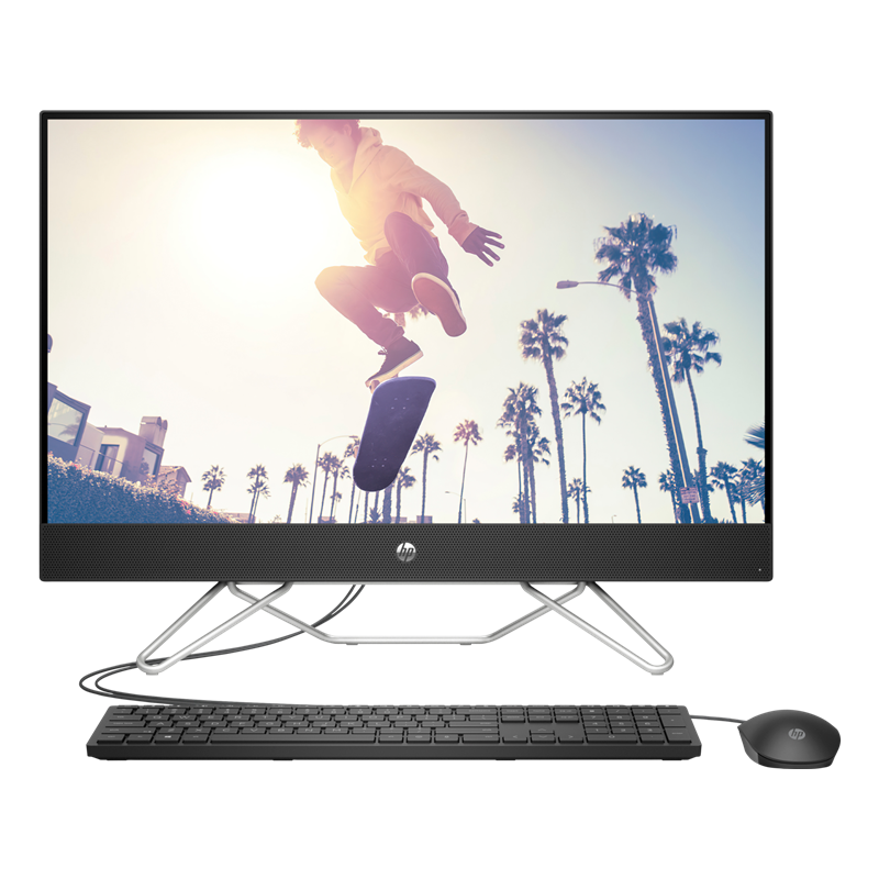 Моноблок HP All-in-One 27-cb0019ny (568T0EA) 27"(1920x1080)/AMD Ryzen 5 5500U(2.1Ghz)/8192Mb/512PCISSDGb/noDVD/Int:AMD Intergrated Graphics /Cam/WiFi/war 1y/Jack Black/W11 + EN kbd — фото 2