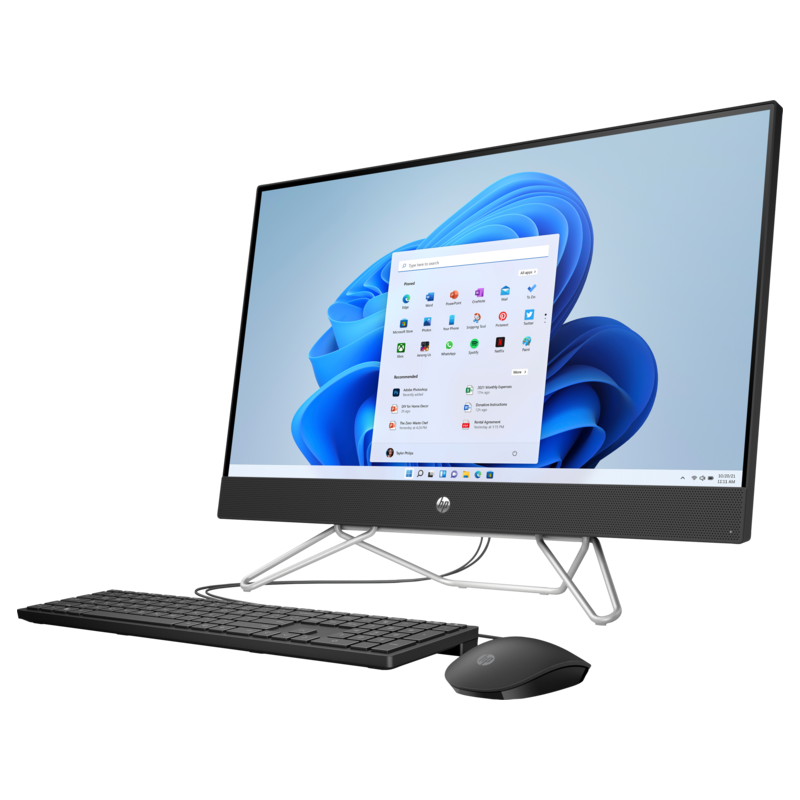 Моноблок HP All-in-One 27-cb0019ny (568T0EA) 27"(1920x1080)/AMD Ryzen 5 5500U(2.1Ghz)/8192Mb/512PCISSDGb/noDVD/Int:AMD Intergrated Graphics /Cam/WiFi/war 1y/Jack Black/W11 + EN kbd — фото 3