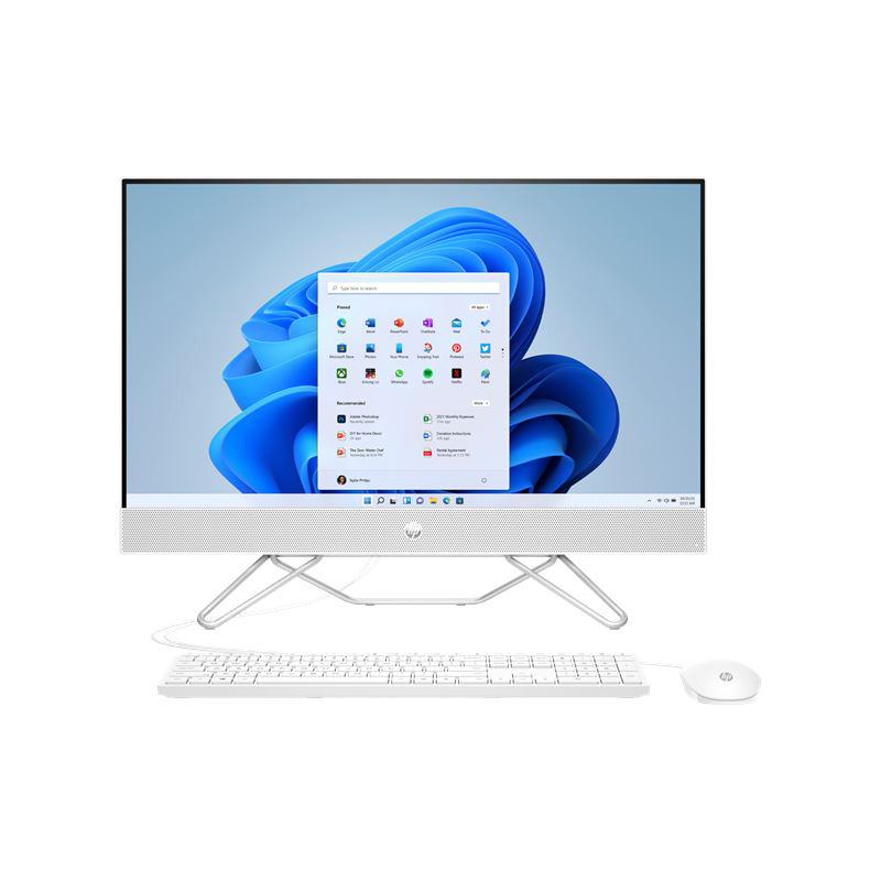 Моноблок HP All-in-One 27-cb0022ny (568T1EA) 27"(1920x1080)/AMD Ryzen 3 5300U(2.6Ghz)/8192Mb/512PCISSDGb/noDVD/Int:AMD Intergrated Graphics /Cam/WiFi/war 1y/Starry White/W11 + EN kbd