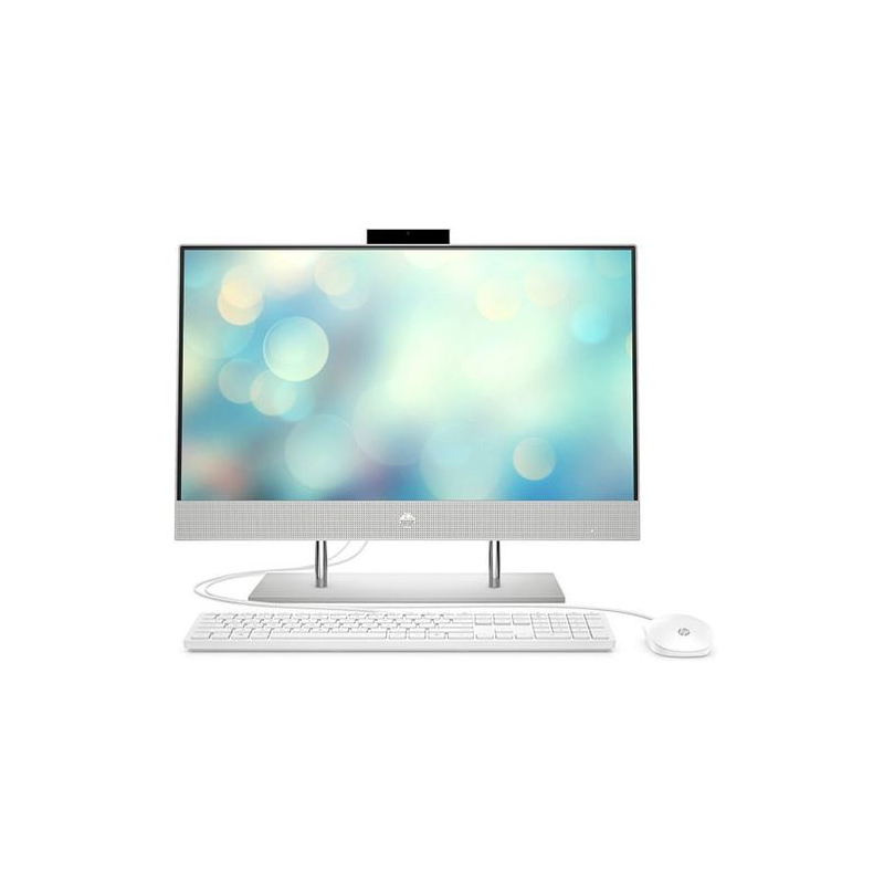 Моноблок HP All-in-One 27-dp0108ny (236Q7EA) 23.8"(1920x1080)/AMD Ryzen 5 4500U(2.3Ghz)/8192Mb/512SSDGb/noDVD/Int:AMD Intergrated Graphics /Cam/WiFi/war 1y/Natural silver/FreeDOS + EN kbd