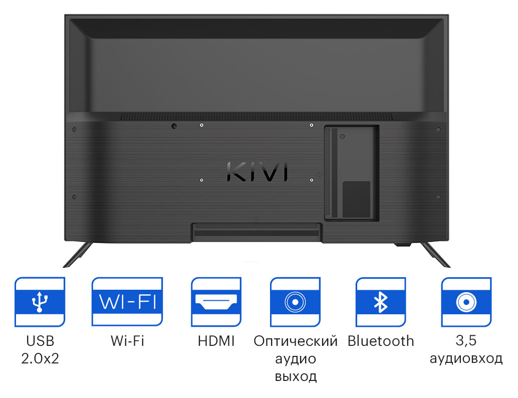 Телевизор LED Kivi 32" 32H740NB черный HD 60Hz DVB-T DVB-T2 DVB-C WiFi Smart TV — фото 6