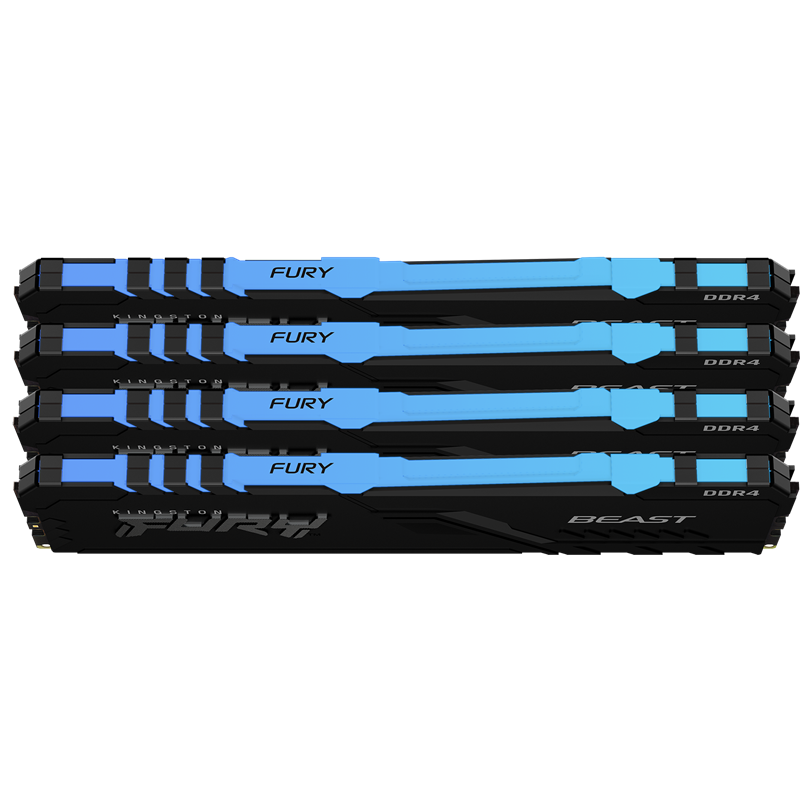 Память оперативная Kingston FURY Beast RGB (KF426C16BBAK4/128) 128GB 2666MHz DDR4 CL16 DIMM (Kit of 4) — фото 2