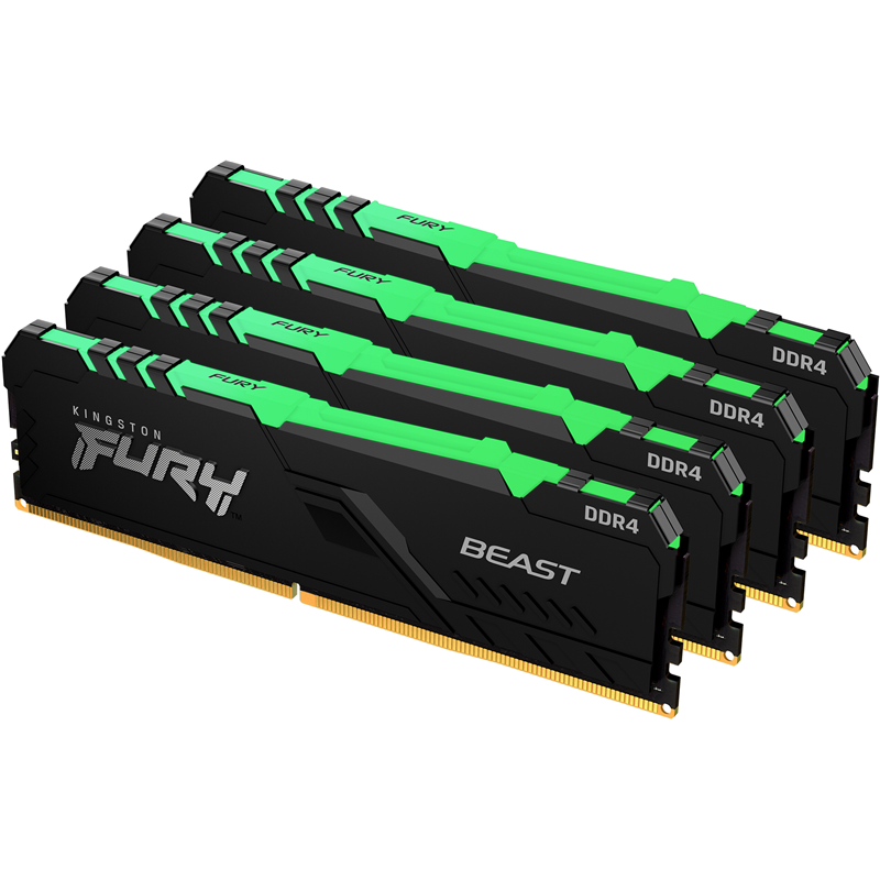 Память оперативная Kingston FURY Beast RGB KF436C18BBAK4/64 — фото 2