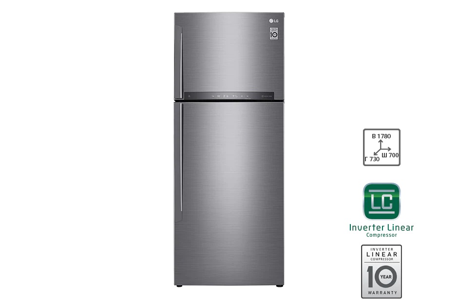 Холодильник LG GС-H502HMHZ 2-хкамерн. серебристый (двухкамерный)