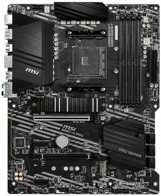 Материнская плата MSI B550-A PRO Soc-AM4 AMD B550 4xDDR4 ATX AC`97 8ch(7.1) GbLAN RAID+HDMI+DP — фото 3