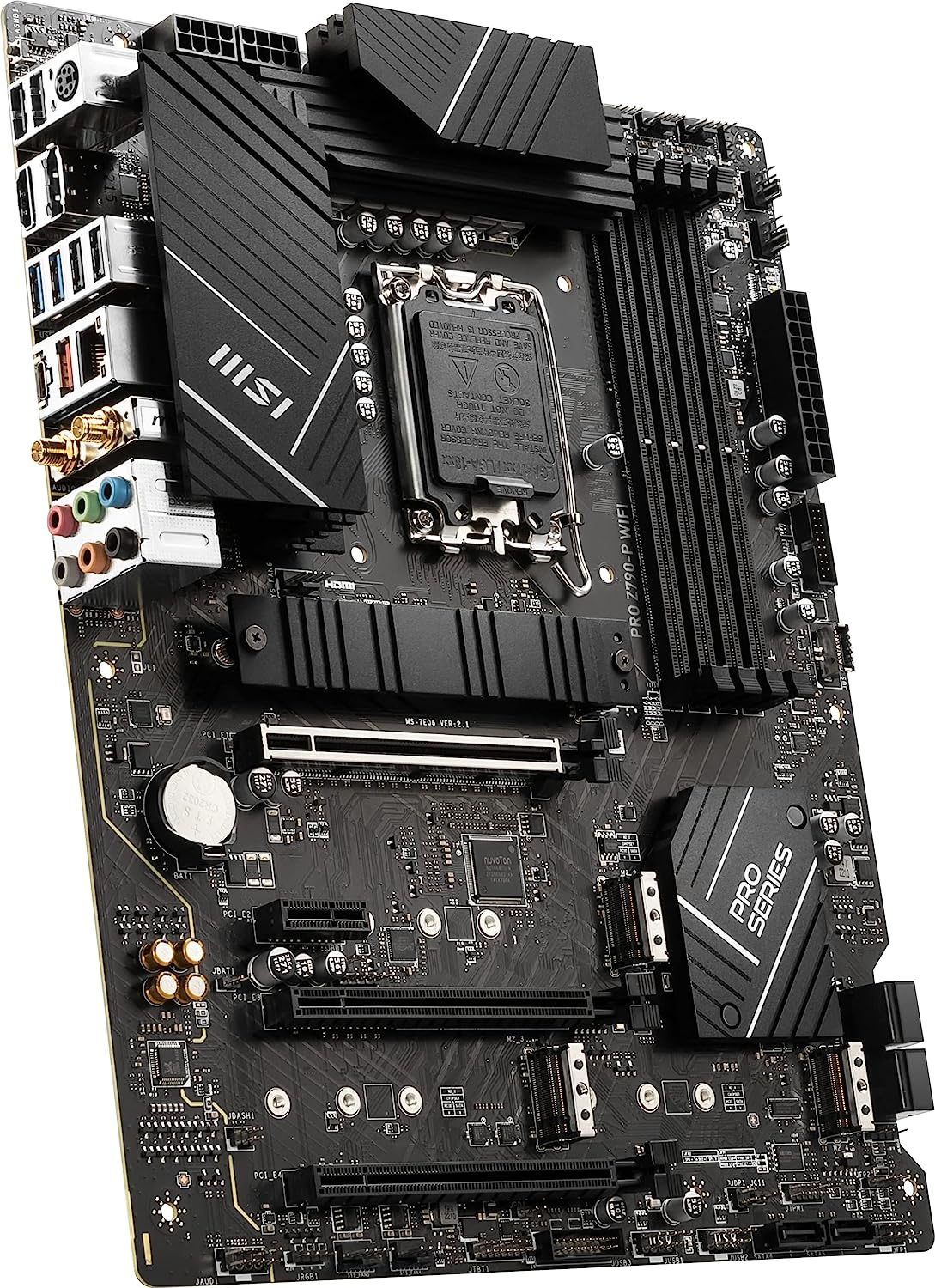 Материнская плата MSI PRO Z790-P WIFI Soc-1700 Intel Z790 4xDDR5 ATX AC`97 8ch(7.1) 2.5Gg RAID+HDMI+DP — фото 3