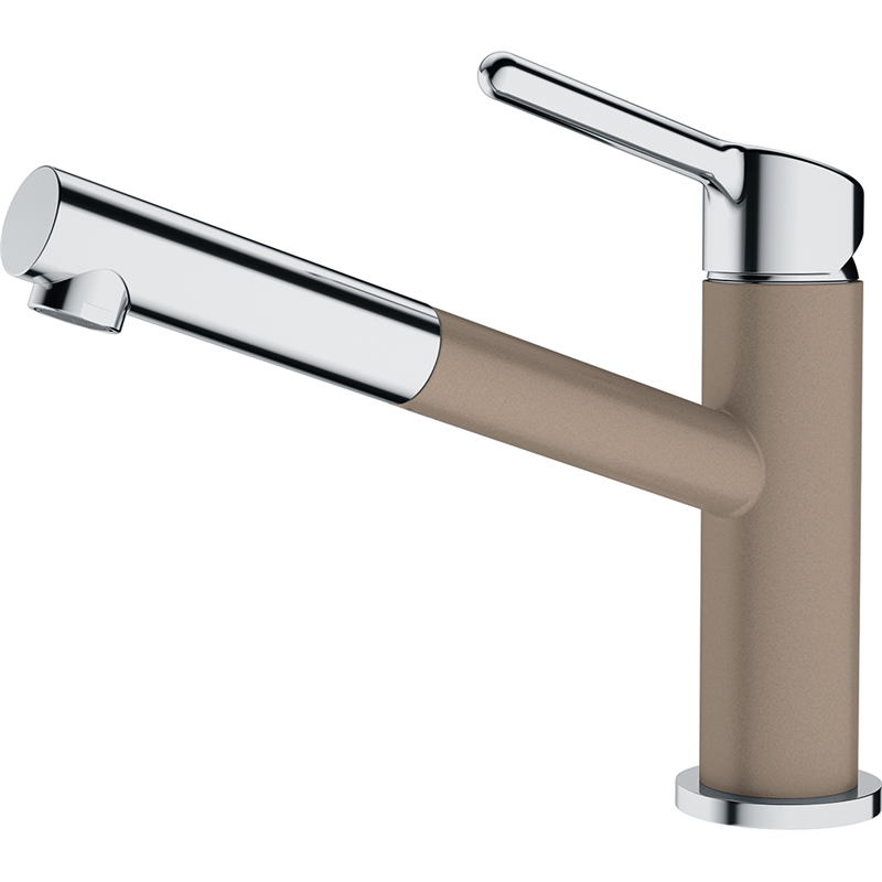 Смеситель Franke ORBIT PULL-OUT, хром/миндаль (115.0623.147)