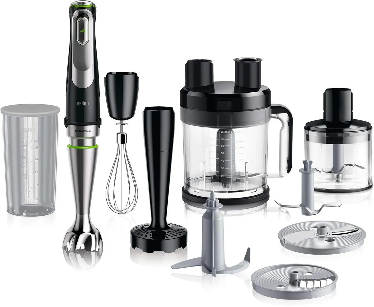 Блендер погружной Braun MQ9187XLI 1200Вт черный
