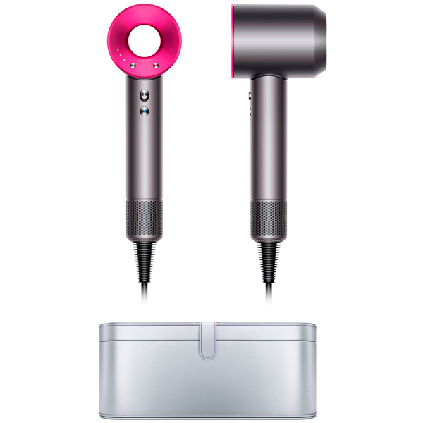 Фен Dyson Supersonic (фуксия) с платиновым чехлом