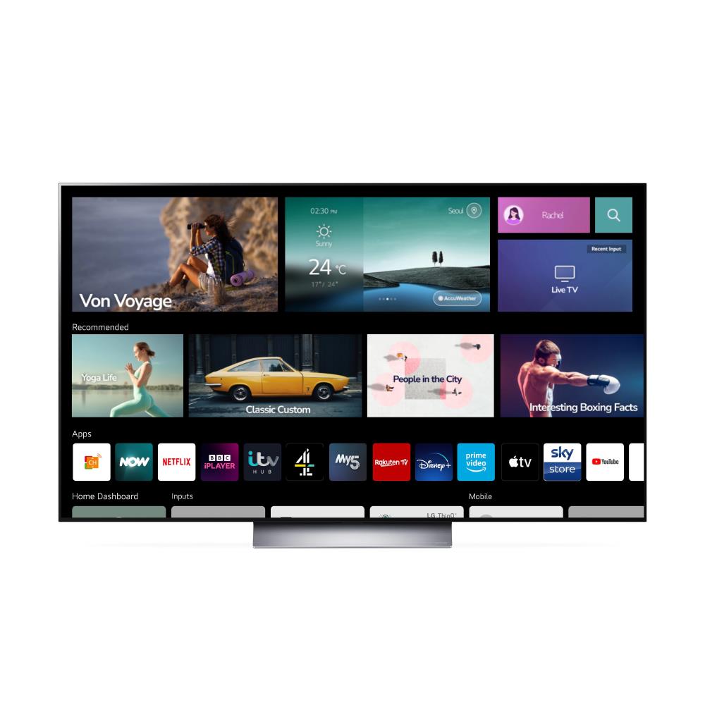 Телевизор LG 55" OLED/4K 3840x2160 серый OLED55C24LA.ARUB