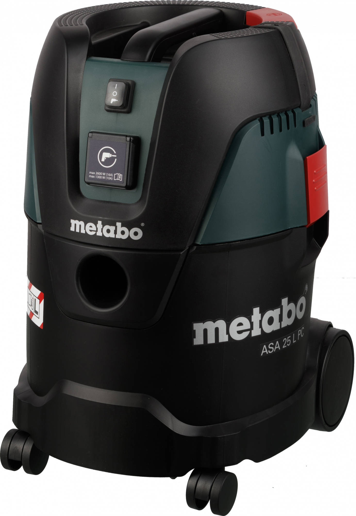 Строительный пылесос Metabo ASA 25 L PC 1250Вт (уборка: сухая/влажная) зеленый — фото 2