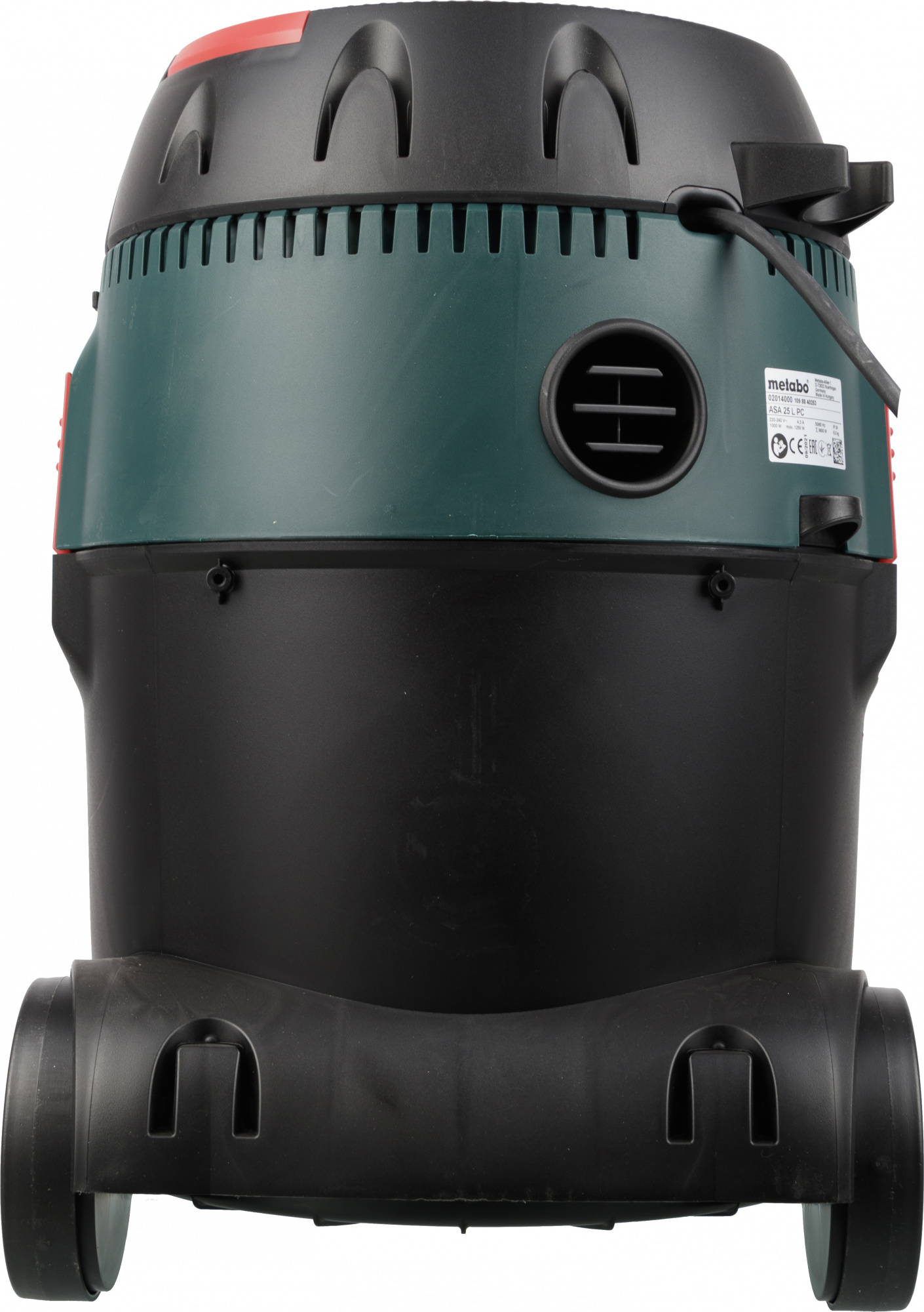 Строительный пылесос Metabo ASA 25 L PC 1250Вт (уборка: сухая/влажная) зеленый — фото 3