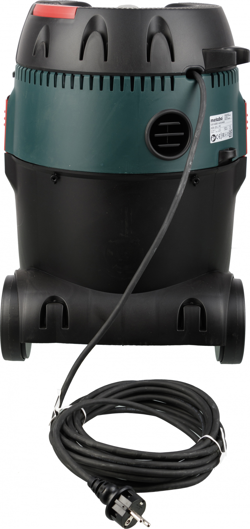 Строительный пылесос Metabo ASA 25 L PC 1250Вт (уборка: сухая/влажная) зеленый — фото 4