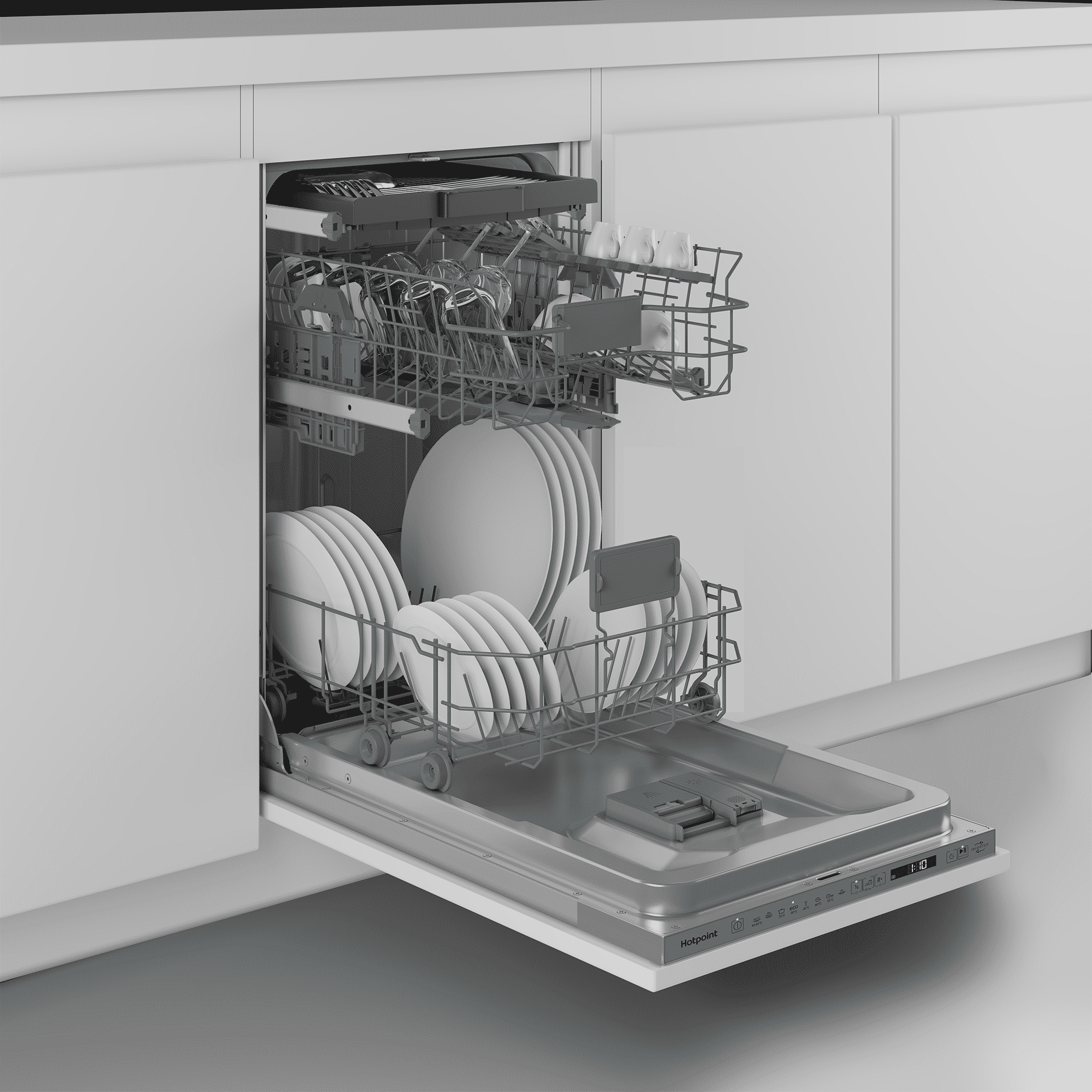 Встраиваемая посудомоечная машина 45 см Hotpoint HIS 2D86 D — фото 3