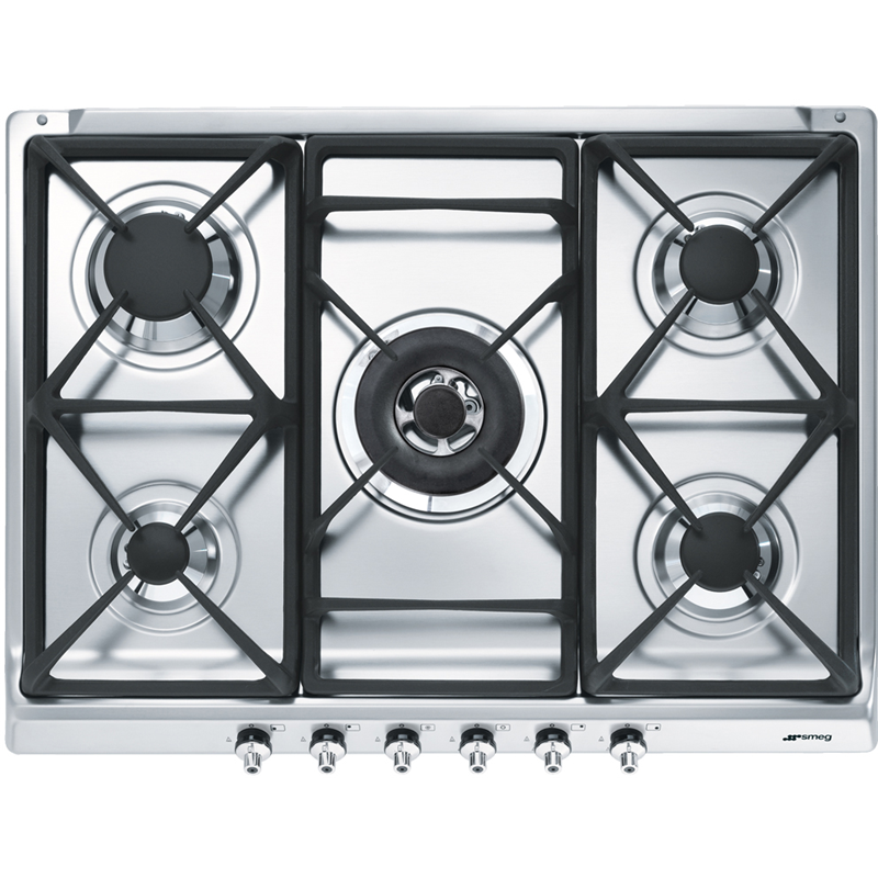 Встраиваемые газовые панели SMEG Classica SE70SGH-5