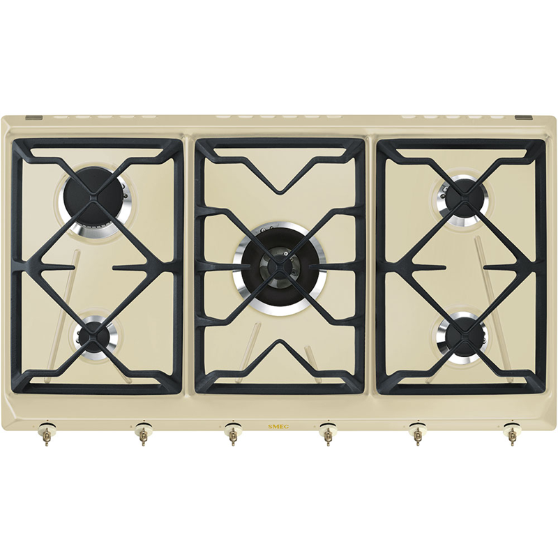 Встраиваемая газовая панель SMEG Coloniale SRV896POGH