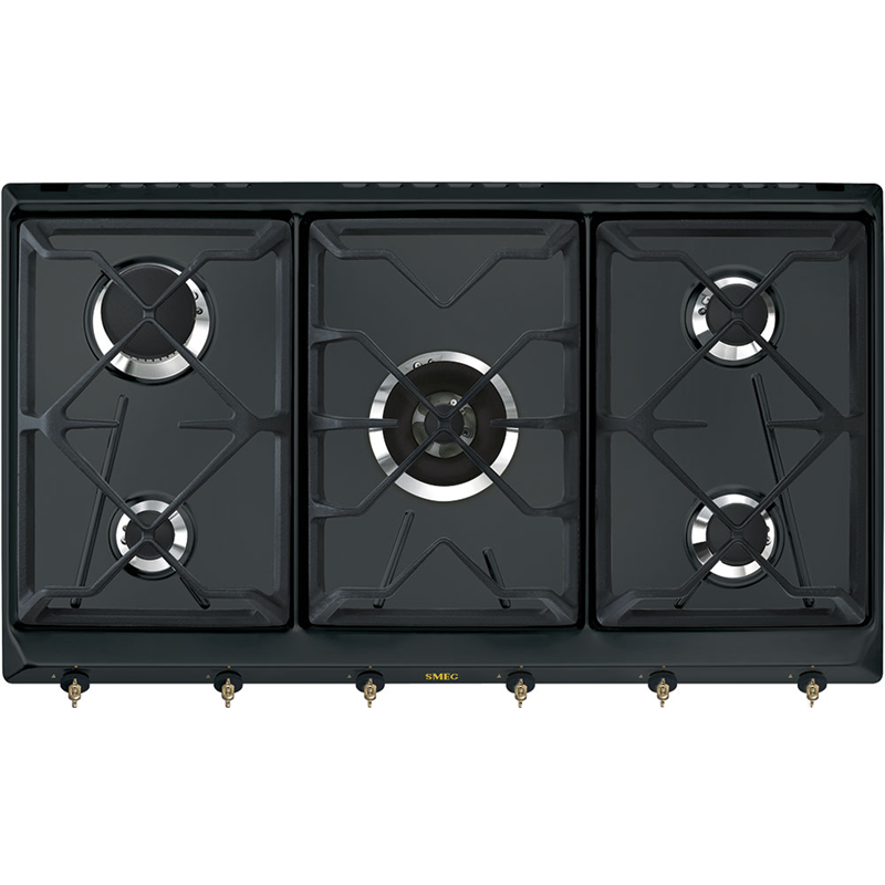 Встраиваемая газовая панель SMEG Coloniale SRV896AOGH