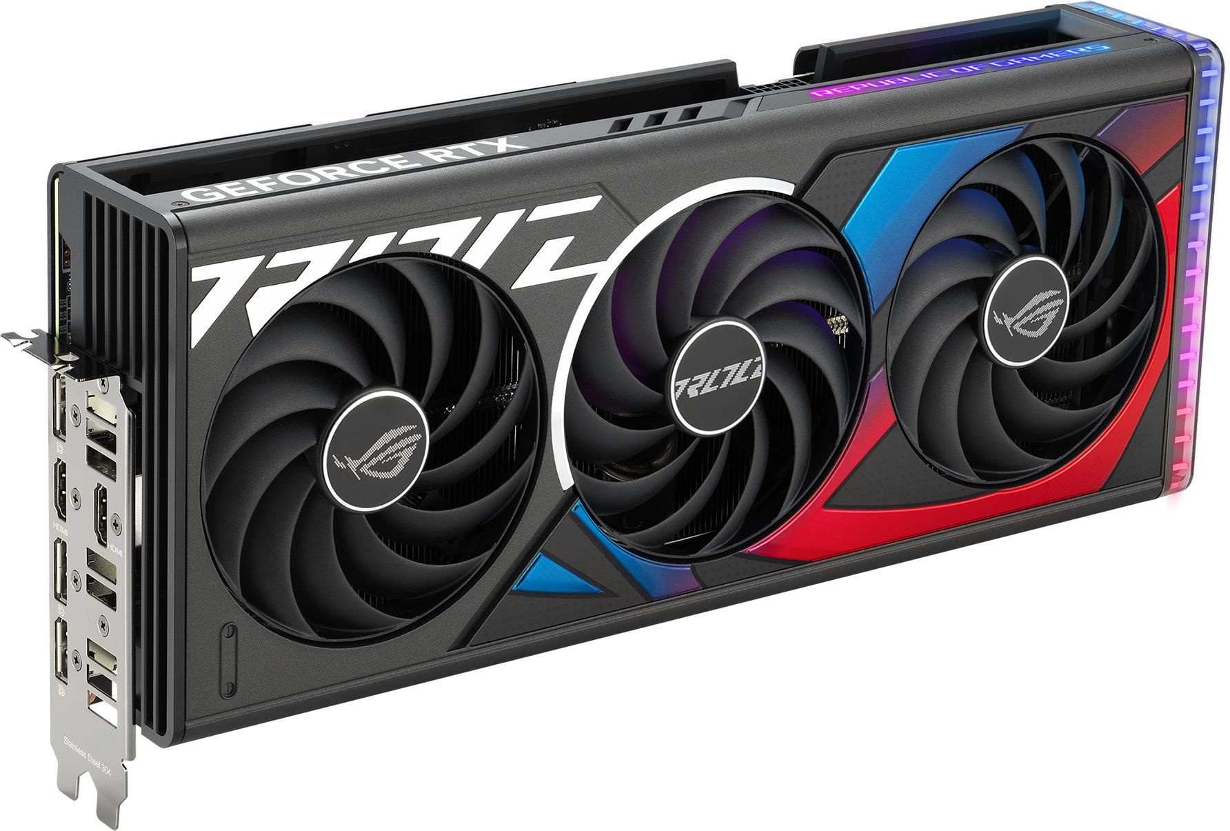 Видеокарта Asus PCI-E 4.0 ROG-STRIX-RTX4070TI-O12G-GAMING NVIDIA GeForce RTX 4070TI 12288Mb 192 GDDR6X 2610/21000 HDMIx2 DPx3 HDCP Ret