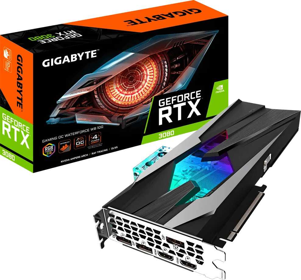 Видеокарта Gigabyte PCI-E 4.0 GV-N3080GAMINGOC WB-10GD NVIDIA GeForce RTX 3080 10240Mb 320 GDDR6X 1800/19000 HDMIx2 DPx3 HDCP Ret — фото 7