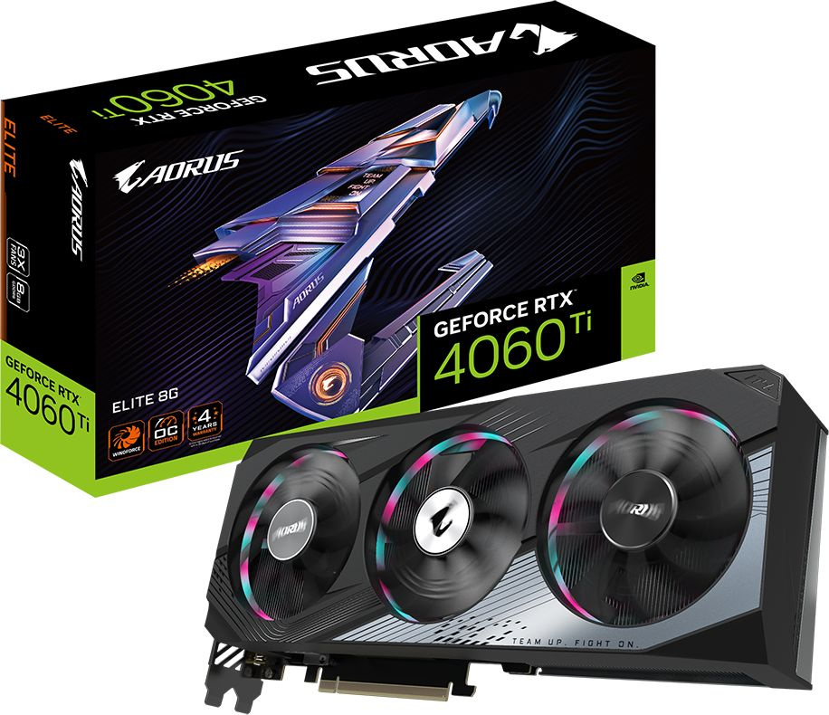 Видеокарта Gigabyte PCI-E 4.0 GV-N406TAORUS E-8GD NVIDIA GeForce RTX 4060TI 8192Mb 128 GDDR6 2535/18000 HDMIx2 DPx2 HDCP Ret — фото 4