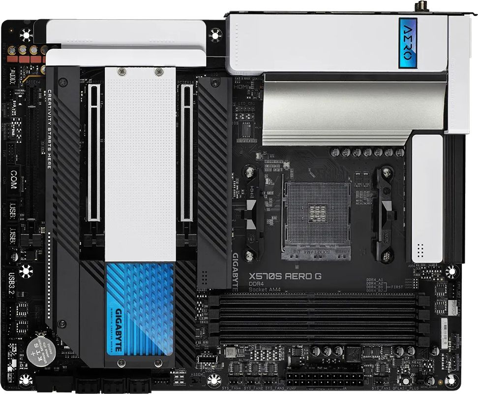 Материнская плата Gigabyte X570S AERO G Soc-AM4 AMD X570 4xDDR4 ATX AC`97 8ch(7.1) 2.5Gg RAID+DP — фото 2