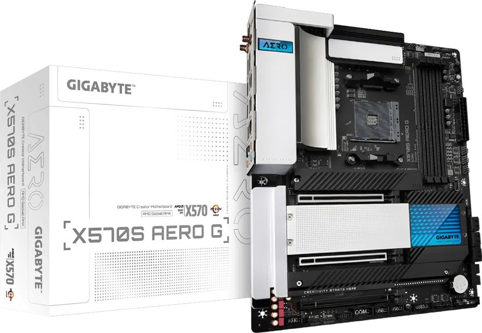 Материнская плата Gigabyte X570S AERO G Soc-AM4 AMD X570 4xDDR4 ATX AC`97 8ch(7.1) 2.5Gg RAID+DP