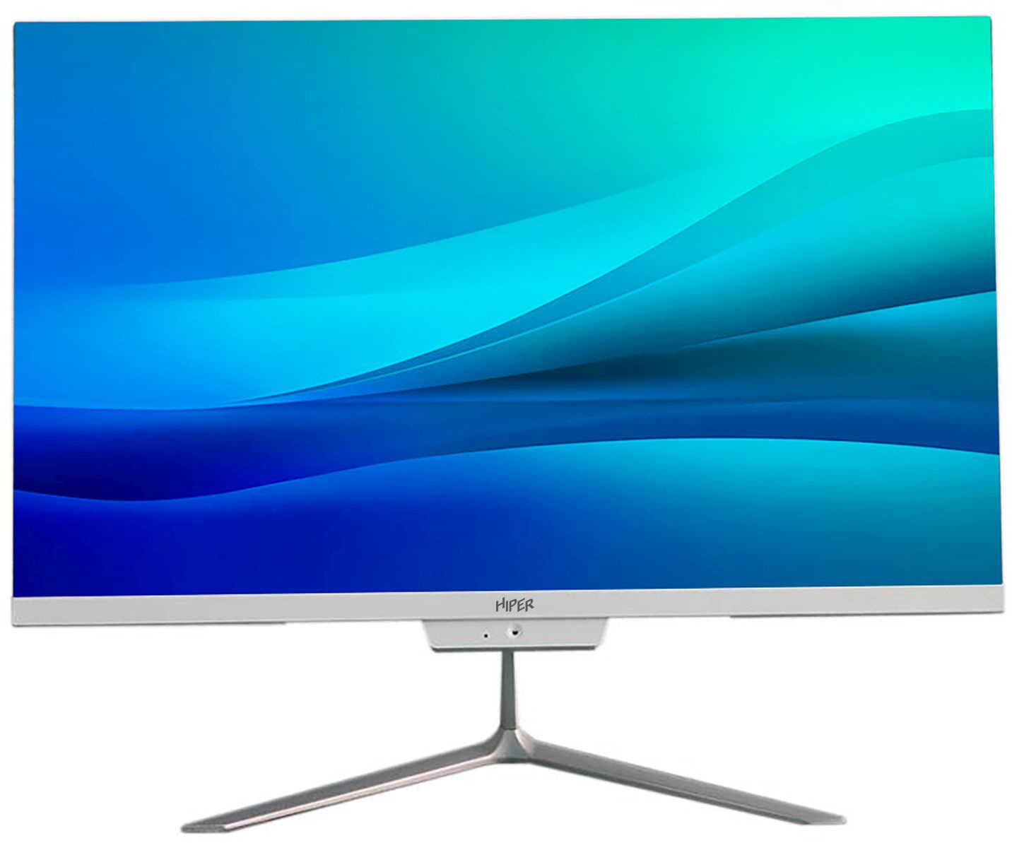 Моноблок Hiper V2 23.8" Full HD i5 10400 (2.9) 8Gb SSD512Gb UHDG 630 Windows 10 Professional GbitEth WiFi BT 120W клавиатура мышь Cam белый 1920x1080