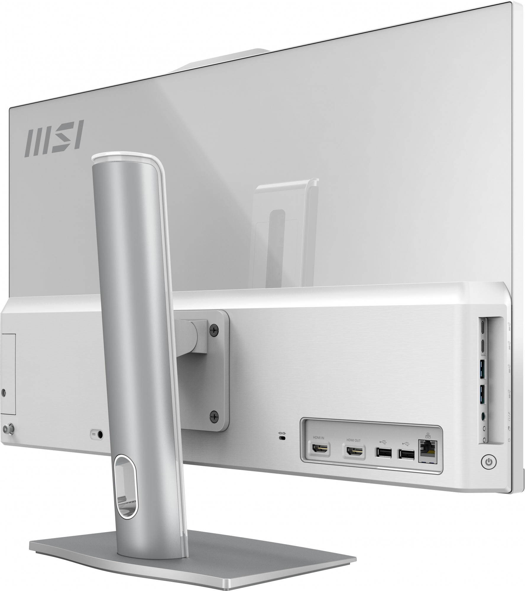 Моноблок MSI Modern AM272P 12M-238XRU 27" Full HD i5 1240P (1.7) 16Gb SSD512Gb Iris Xe noOS GbitEth WiFi BT 120W клавиатура мышь Cam белый 1920x1080 — фото 4
