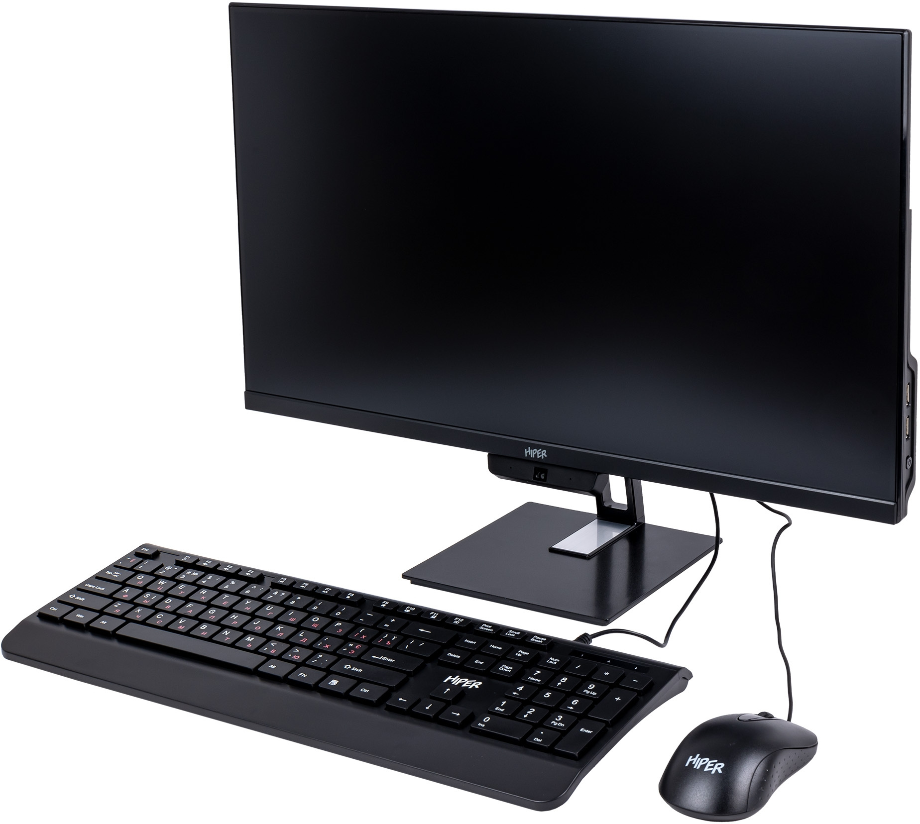 Моноблок Hiper V8 23.8" Full HD i5 12400 (2.5) 16Gb SSD1Tb UHDG 730 noOS GbitEth WiFi BT 120W клавиатура мышь Cam черный 1920x1080