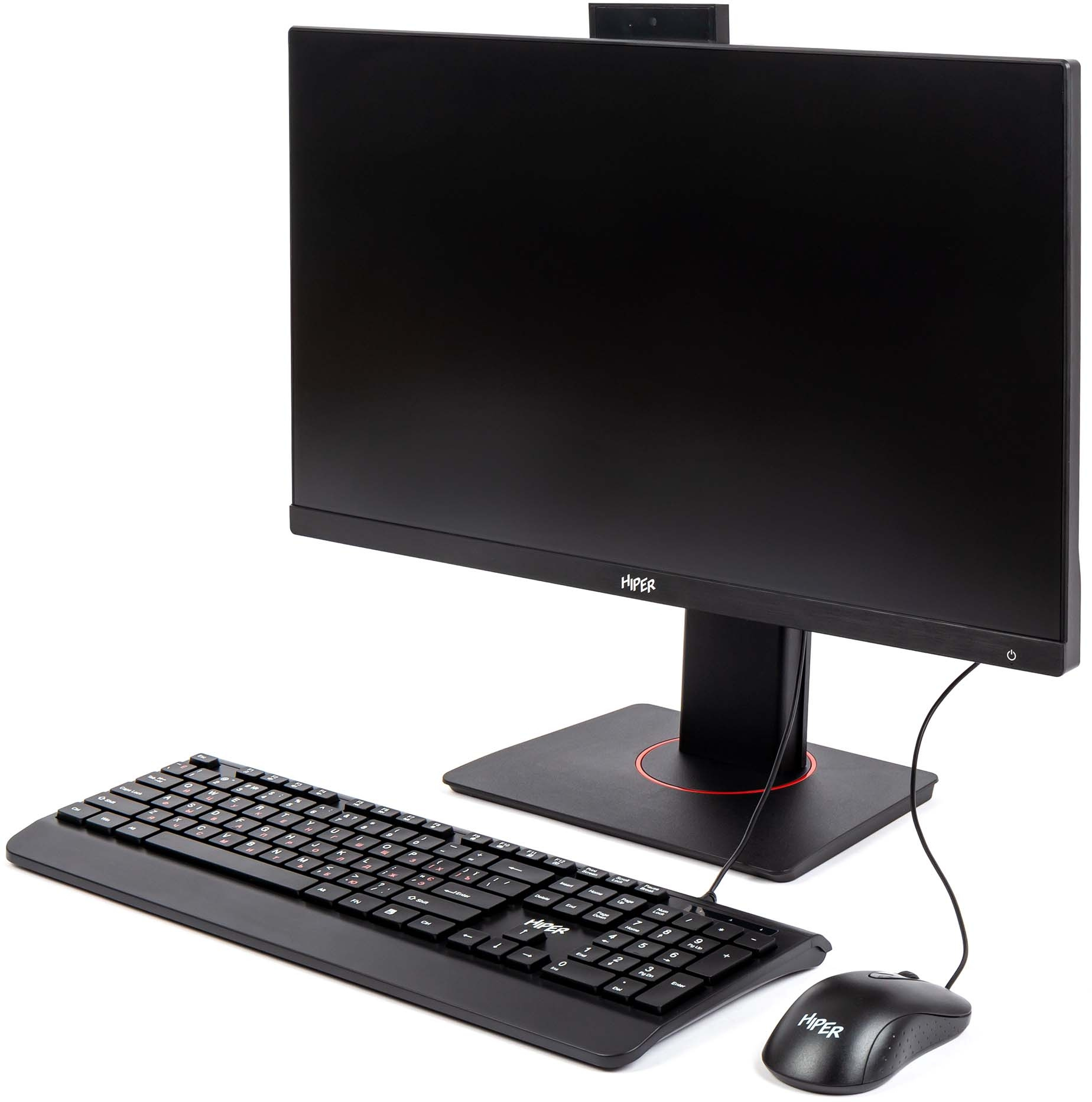 Моноблок Hiper V6 23.8" Full HD i5 11400 (2.6) 16Gb SSD1Tb UHDG 730 CR Windows 10 Professional GbitEth WiFi BT 120W клавиатура мышь Cam черный 1920x1080 — фото 2