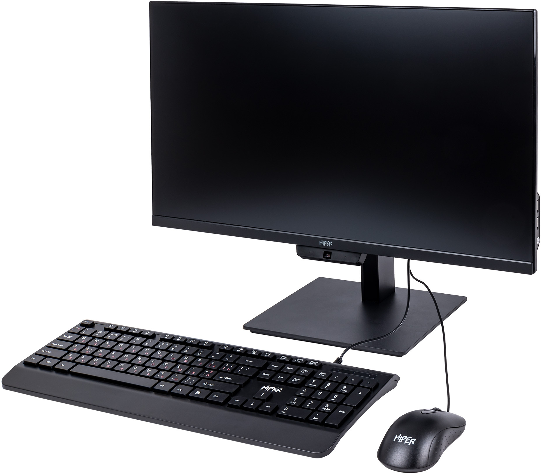 Моноблок Hiper V28 23.8" Full HD i3 12100 (3.3) 16Gb SSD512Gb UHDG 730 Windows 10 Professional GbitEth WiFi BT 120W клавиатура мышь Cam черный 1920x1080