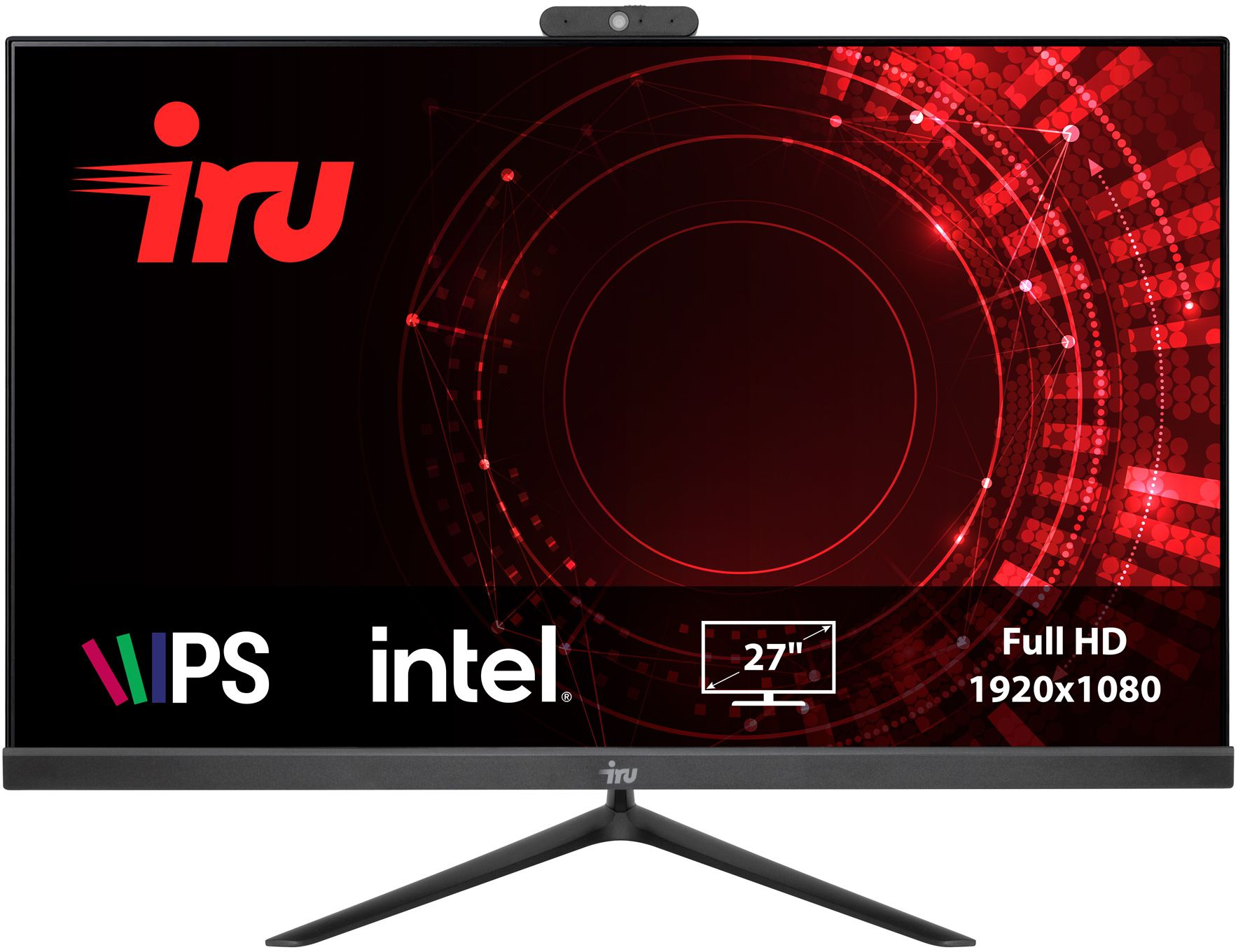 Моноблок IRU Office 27IH5P 27" Full HD i5 11400 (2.6) 16Gb SSD512Gb UHDG 730 Free DOS GbitEth WiFi BT 120W Cam черный 1920x1080