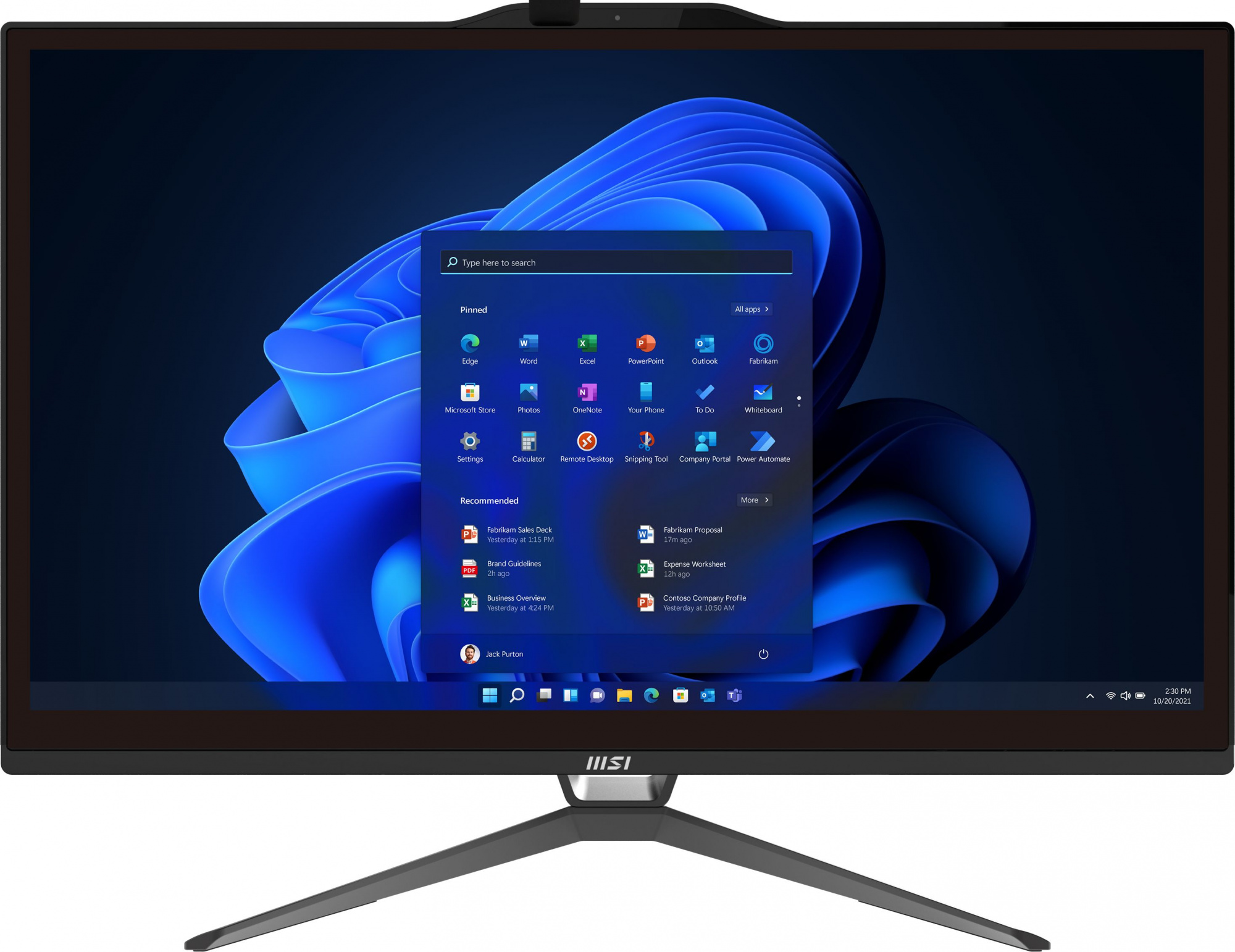 Моноблок MSI Pro AP222T 13M-011RU 21.5" Full HD Touch i5 13400 (2.5) 8Gb SSD256Gb UHDG 730 CR Windows 11 Professional GbitEth WiFi BT 120W клавиатура мышь черный 1920x1080