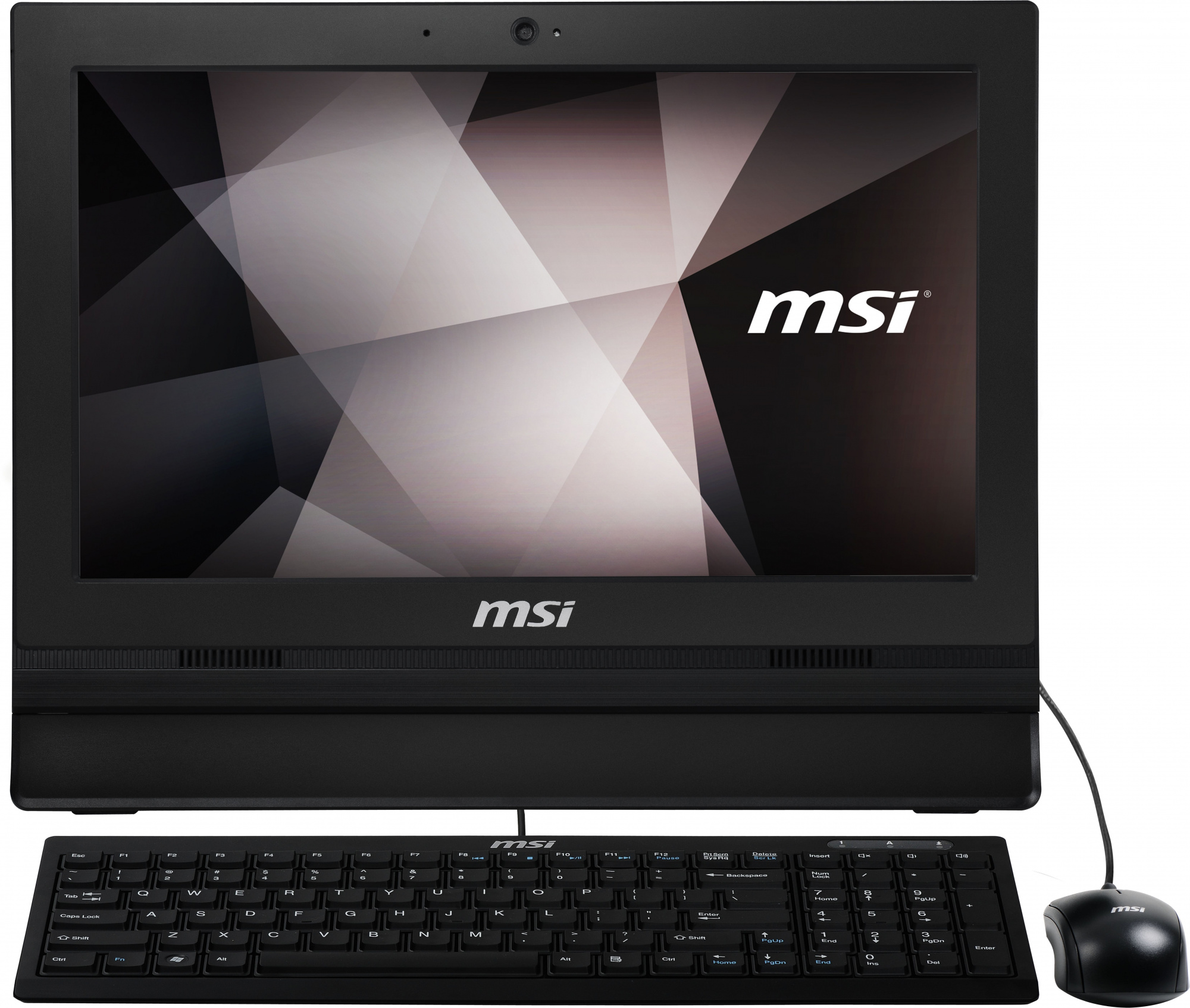 Моноблок MSI Pro 16T 10M-238XRU 15.6" HD Touch Cel 5205U (1.9) 4Gb SSD512Gb HDG CR Windows 11 Professional GbitEth WiFi BT 65W клавиатура мышь Cam черный 1366x768