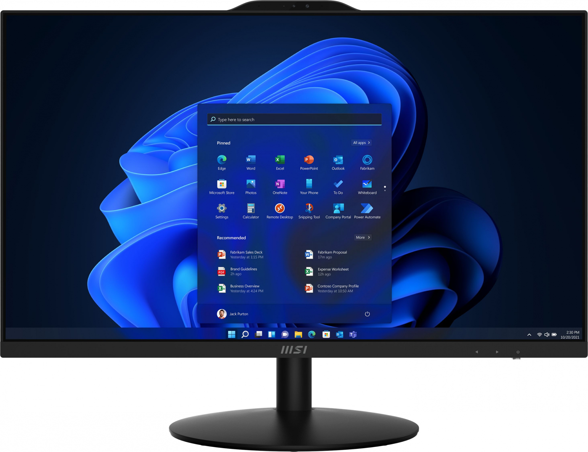 Моноблок MSI Pro AP272 13M-246RU 27" Full HD i5 13400 (2.5) 16Gb SSD512Gb UHDG 730 Windows 11 Professional GbitEth WiFi BT 120W клавиатура мышь черный 1920x1080