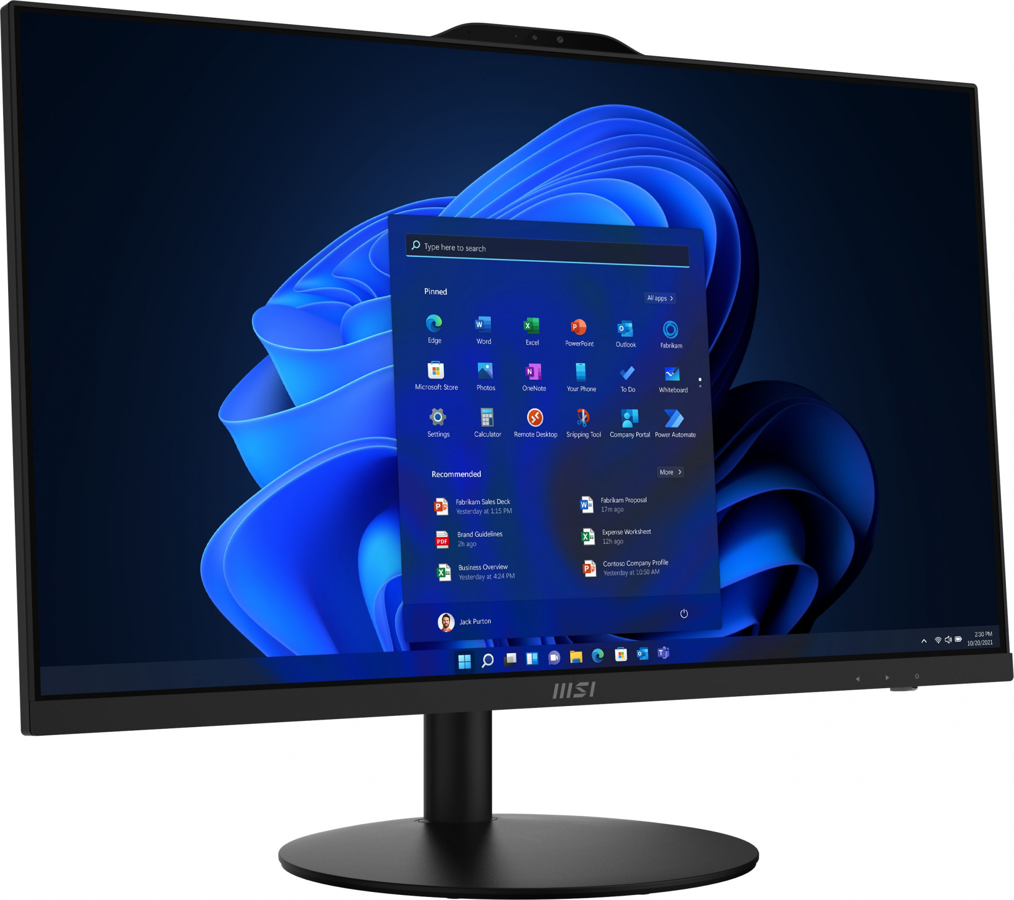 Моноблок MSI Pro AP272 13M-246RU 27" Full HD i5 13400 (2.5) 16Gb SSD512Gb UHDG 730 Windows 11 Professional GbitEth WiFi BT 120W клавиатура мышь черный 1920x1080 — фото 5