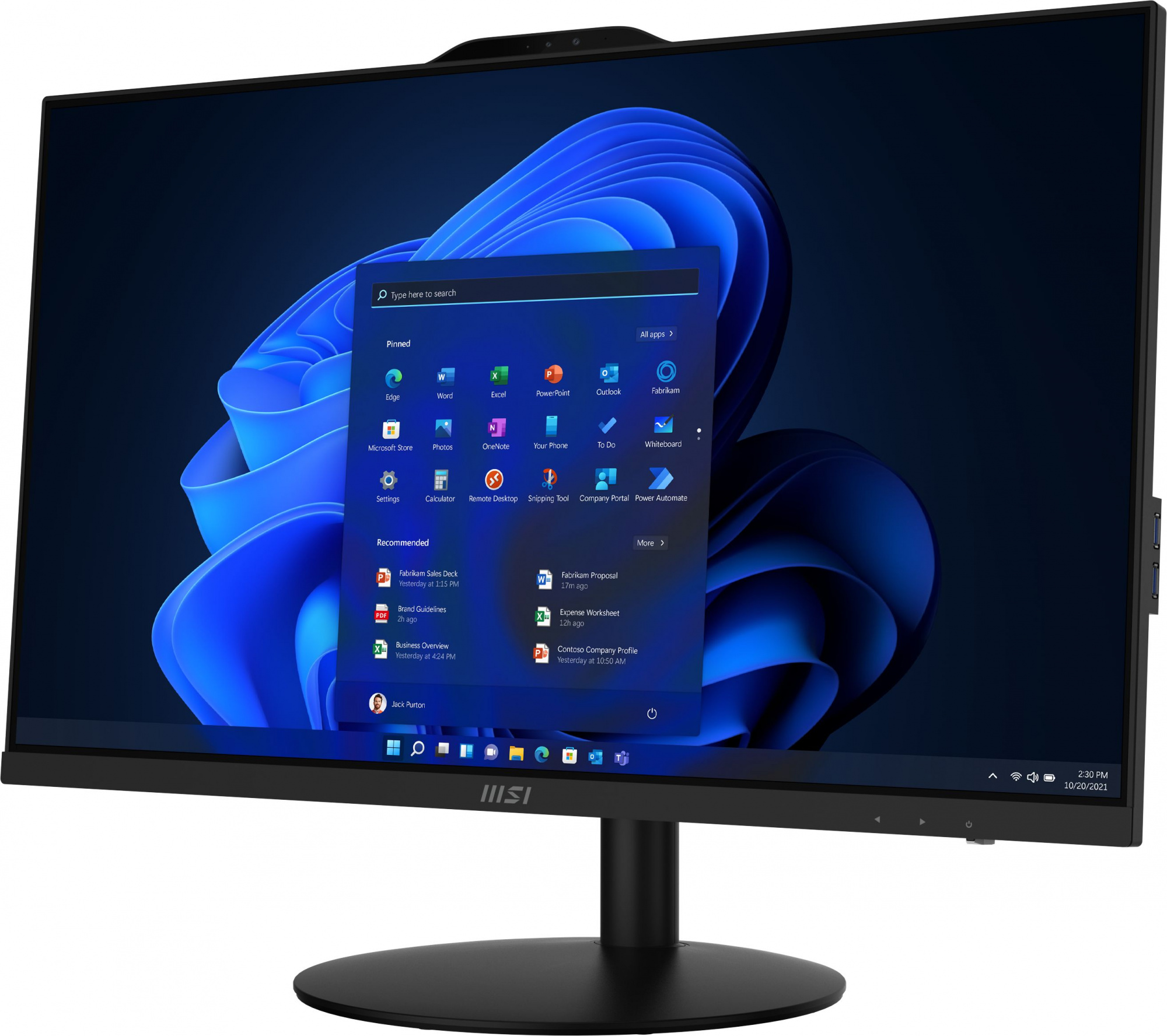 Моноблок MSI Pro AP272 13M-281RU 27" Full HD i7 13700 (2.1) 16Gb SSD512Gb UHDG 770 Windows 11 Professional GbitEth WiFi BT 120W клавиатура мышь черный 1920x1080
