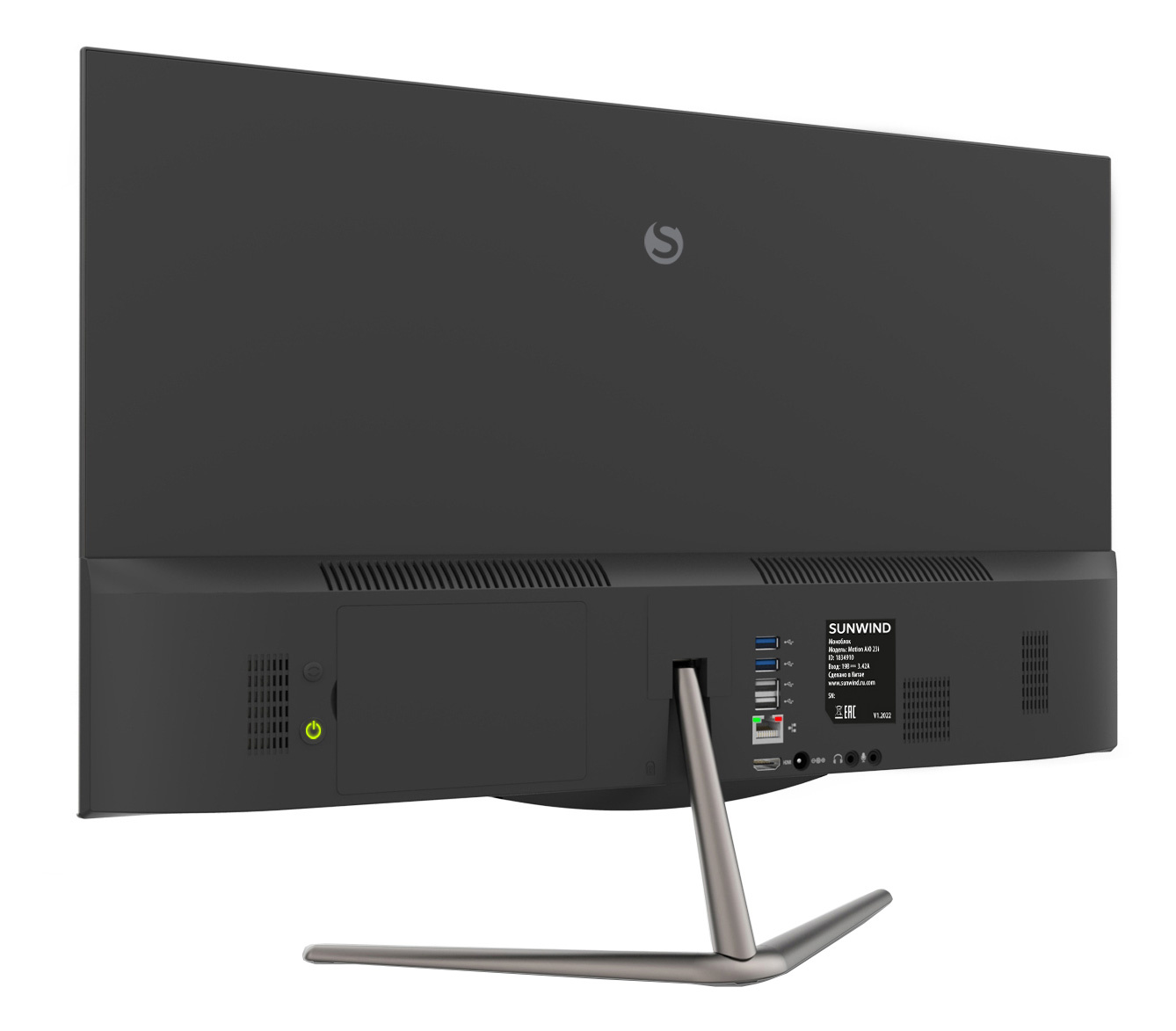 Моноблок SunWind Motion AiO 23i 23.8" Full HD i3 10110U (2.1) 8Gb SSD256Gb UHDG CR Windows 11 Professional GbitEth WiFi BT 65W клавиатура мышь Cam черный 1920x1080 — фото 4