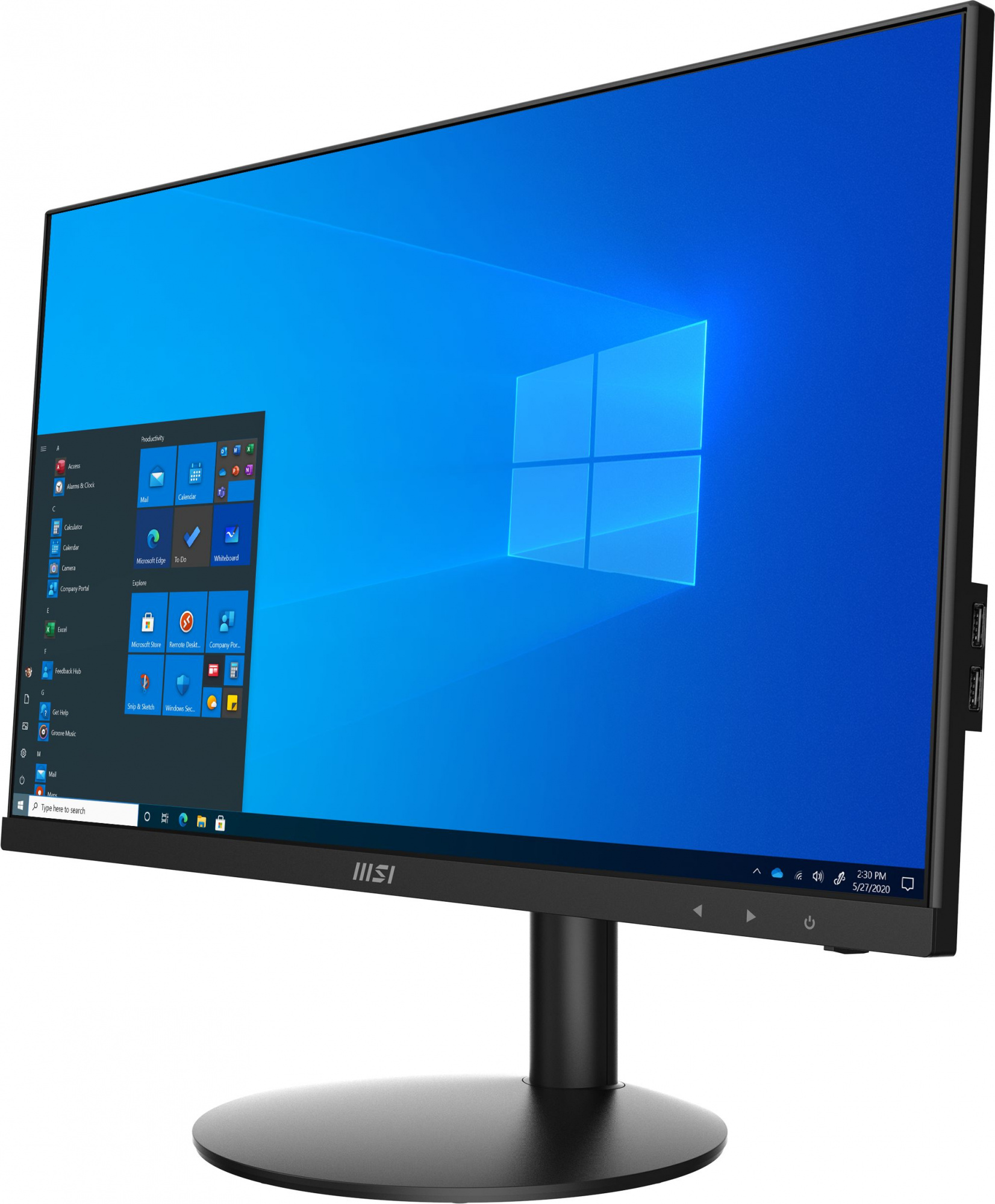 Моноблок MSI Pro AP241 11M-279RU 23.8" Full HD PG G6405 (4.1) 4Gb SSD128Gb UHDG 610 Windows 11 Professional GbitEth WiFi BT 120W клавиатура мышь черный 1920x1080 — фото 2