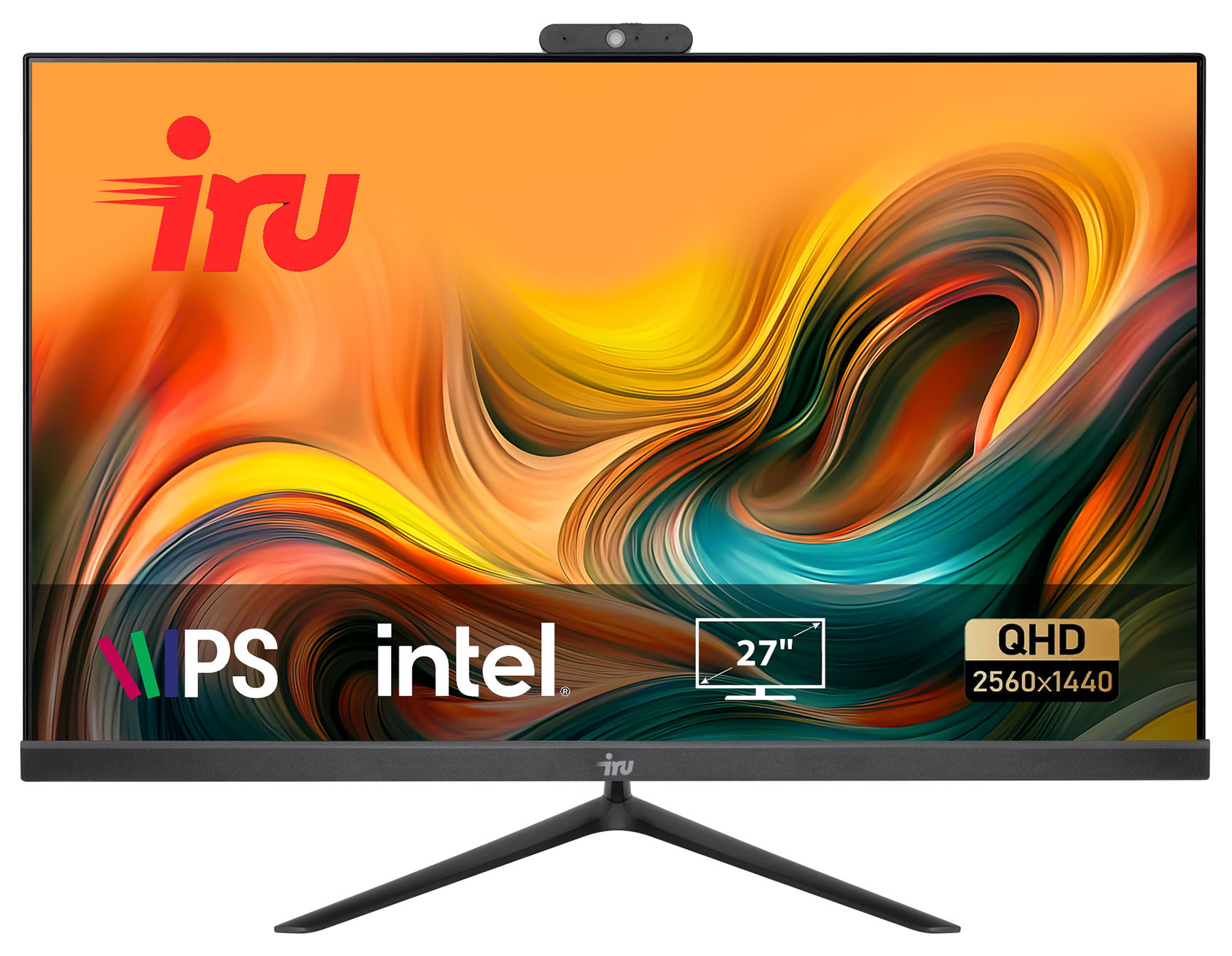 Моноблок IRU Office 27IH5P2K 27" QHD i5 11400 (2.6) 8Gb SSD512Gb UHDG 730 Free DOS GbitEth WiFi BT 120W Cam черный 2560x1440