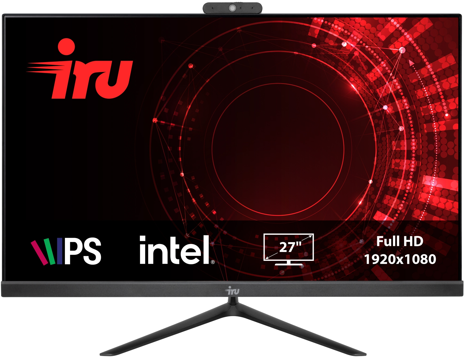 Моноблок IRU Office 27IH5P 27" Full HD i3 10105 (3.7) 8Gb SSD256Gb UHDG 630 CR Free DOS GbitEth WiFi BT 120W Cam черный 1920x1080 — фото 2