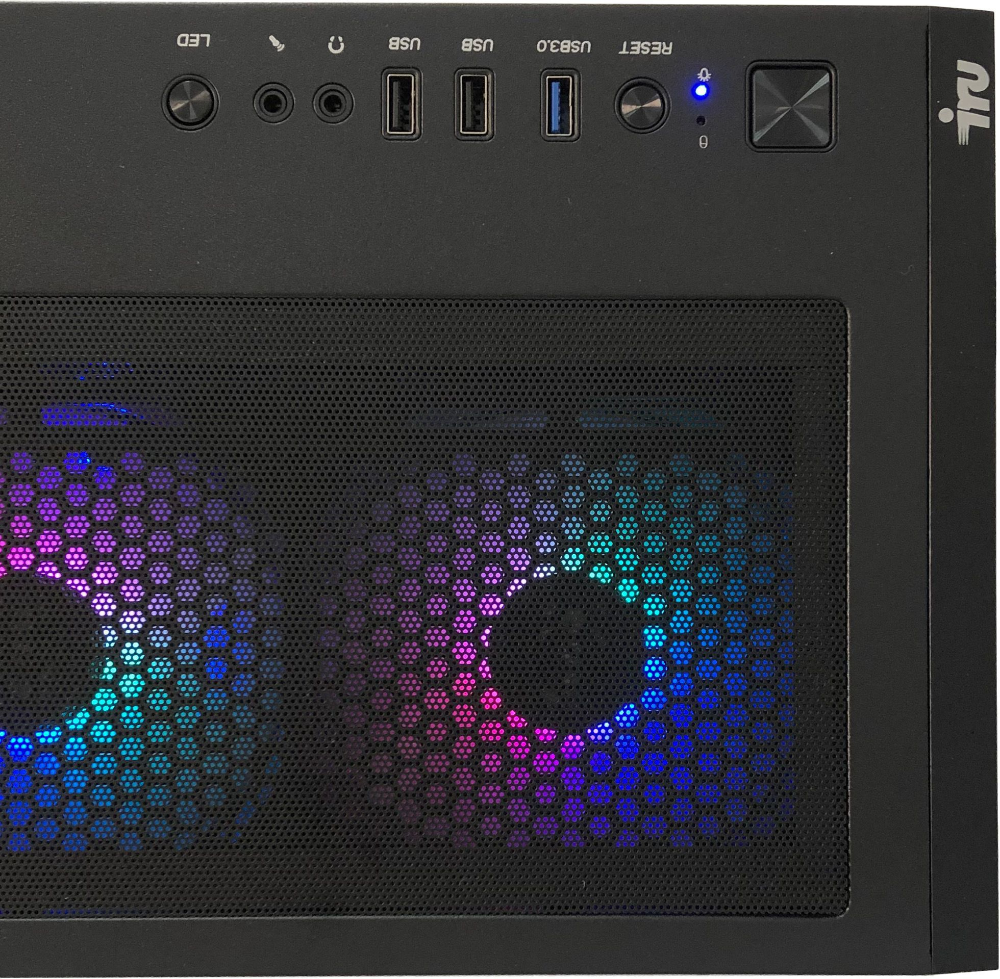 ПК IRU Game 710Z5GP MT i7 10700F (2.9) 16Gb SSD1Tb RTX3070 8Gb Free DOS GbitEth 700W черный (1701666) — фото 9