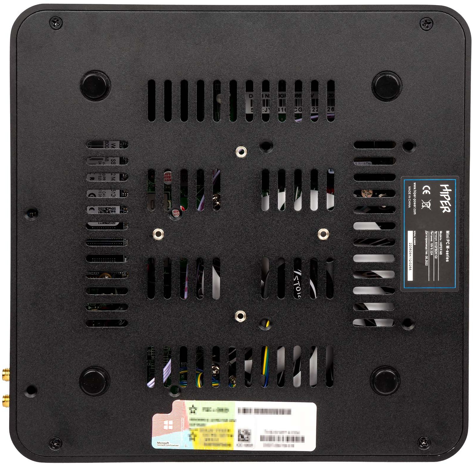 Неттоп Hiper M8 Cel J4125 (2) UHDG 600 Free DOS GbitEth WiFi BT 65W черный (T7I24CL442) — фото 6