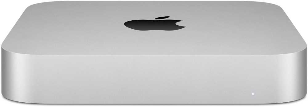 ПК Apple Mac mini A2348 slim M1 8 core 16Gb SSD256Gb 8 core GPU macOS GbitEth WiFi BT серебристый (Z12N0000J)