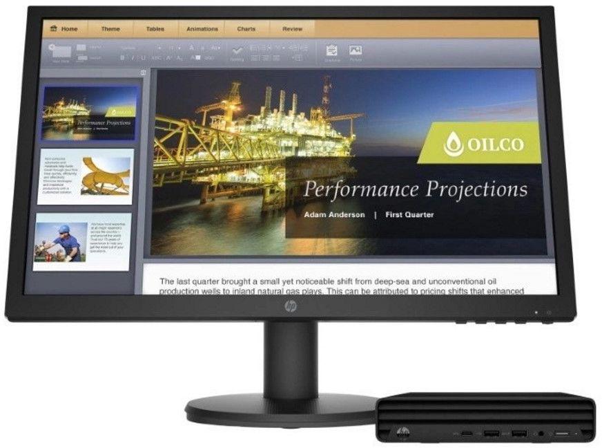 Комплект HP 260 G4 Mini i3 10110U (2.1) 8Gb 500Gb SSD128Gb UHDG Windows 10 Professional 64 GbitEth WiFi BT 65W kb мышь клавиатура черный монитор в комплекте 23.8