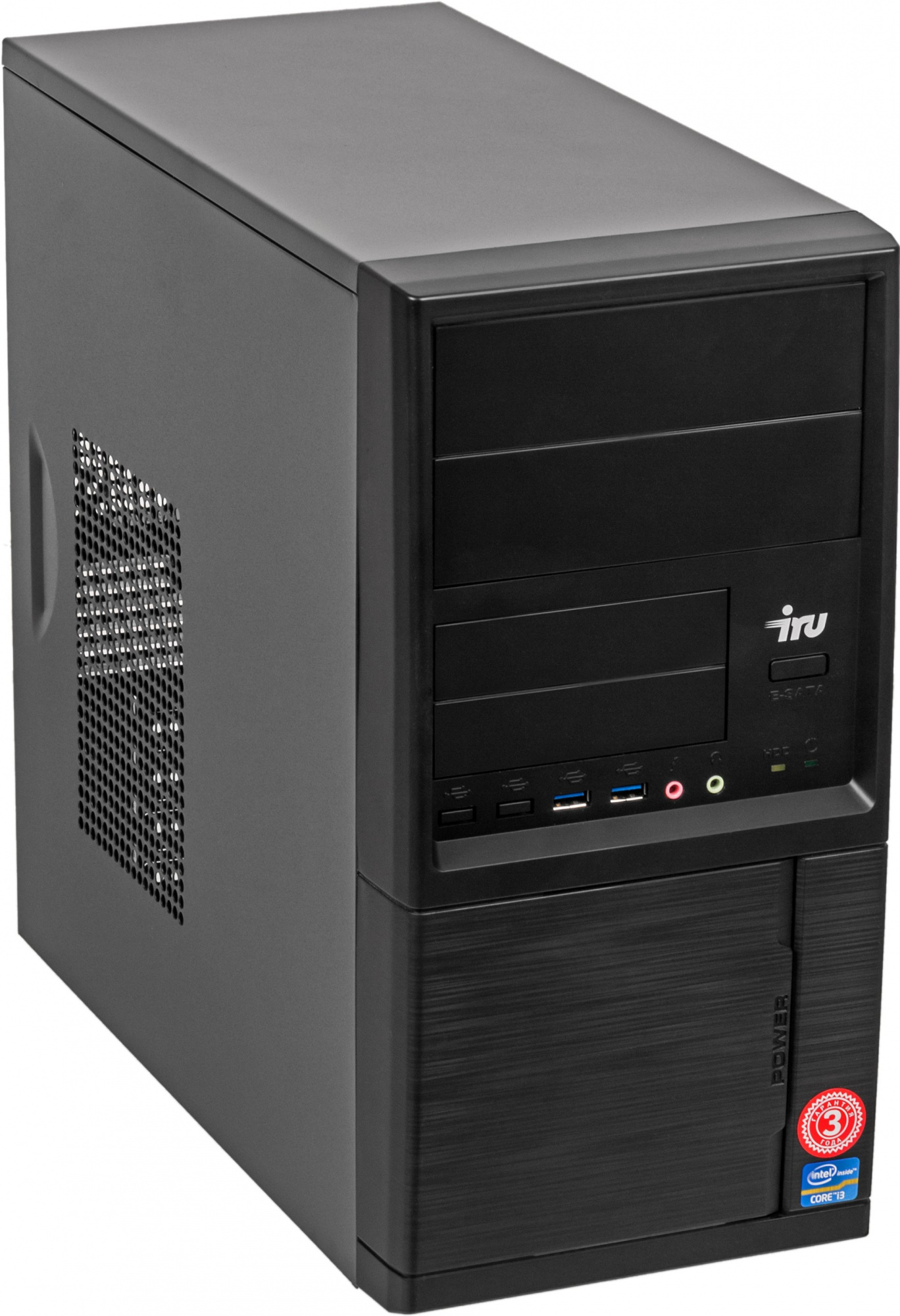 ПК IRU Office 513 MT i3 9100 (3.6) 8Gb SSD240Gb UHDG 630 Windows 10 Professional 64 GbitEth 400W черный (1881567) — фото 3