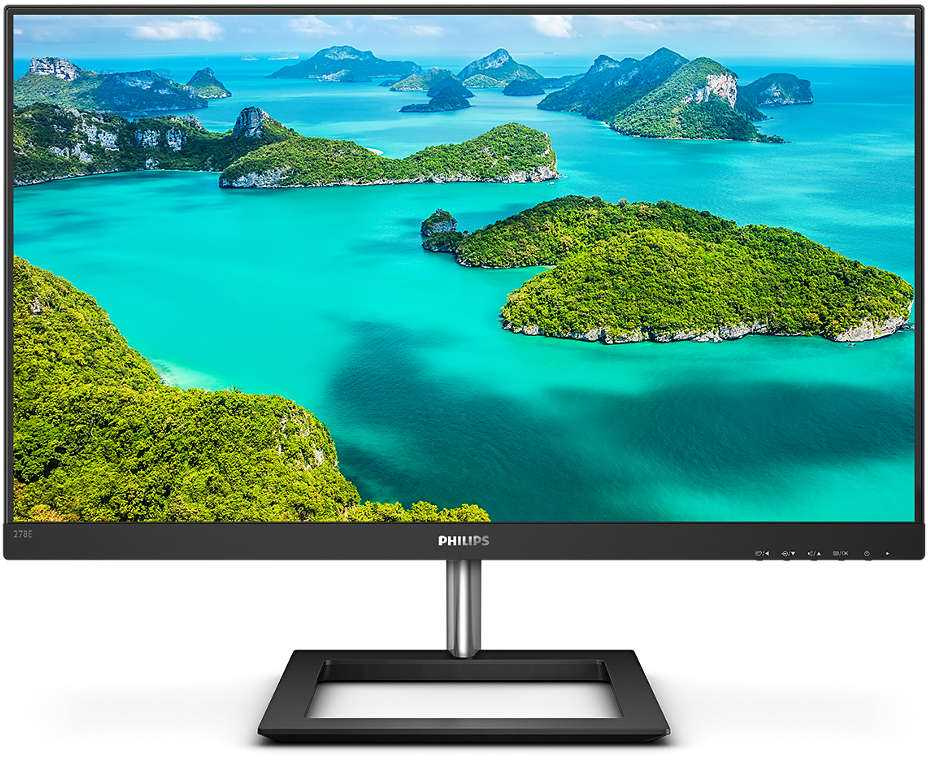 Монитор Philips 27" 278E1A черный IPS LED 16:9 HDMI M/M матовая 1000:1 350cd 178гр/178гр 3840x2160 60Hz DP 4K 4.78кг — фото 2