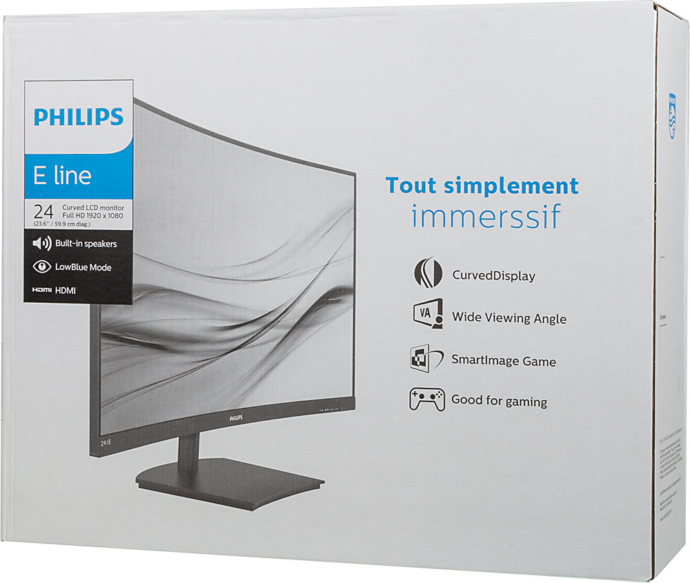 Монитор Philips 23.6" 241E1SCA(00/01) черный VA LED 16:9 HDMI M/M матовая 3000:1 250cd 178гр/178гр 1920x1080 75Hz VGA FHD 3.54кг — фото 13
