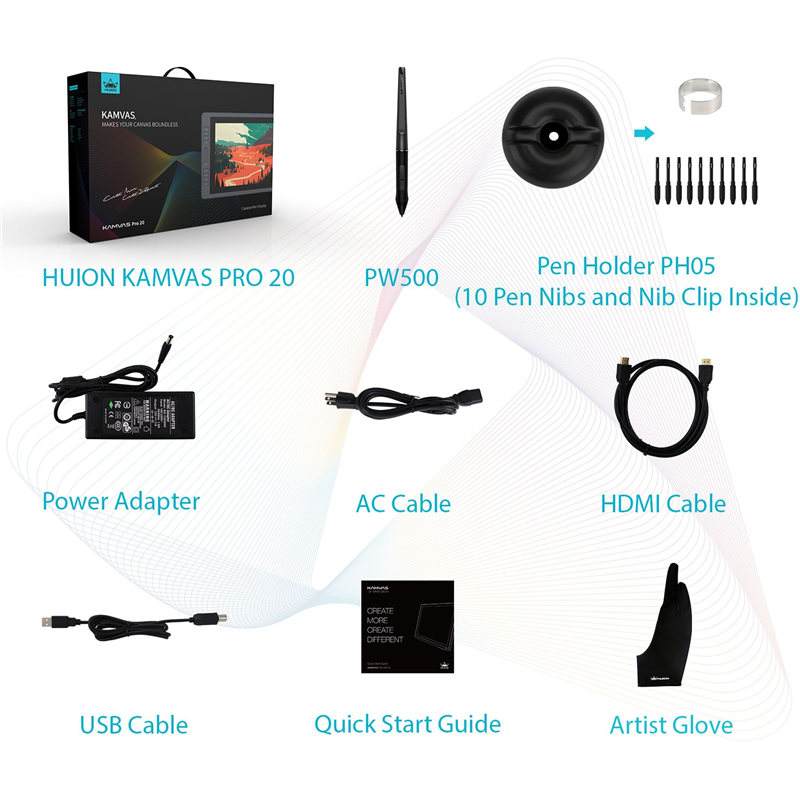 Интерактивный дисплей Huion KAMVAS Pro 20
